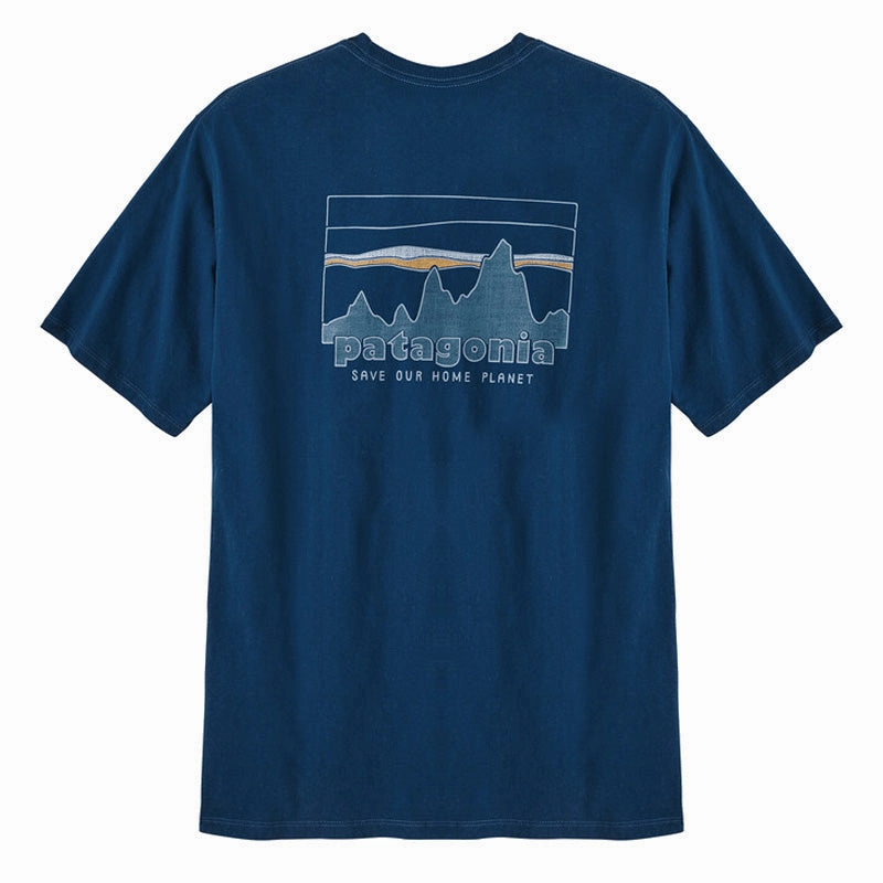 Patagonia 73 Skyline Organic T-Shirt Lagom Blue