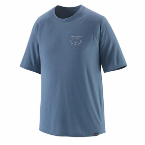 Patagonia Capilene Cool Trail Graphic Shirt Forge Mark Crest / Utility Blue henley shirts online