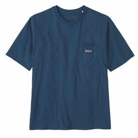 Patagonia Daily Pocket Tee Tidepool Blue henley shirts online