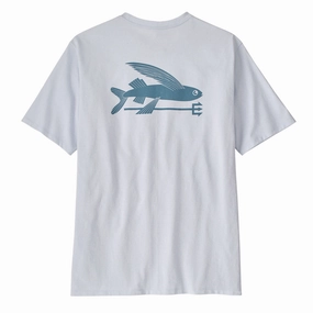 Patagonia Flying Fish Responsibili-Tee White henley shirts online
