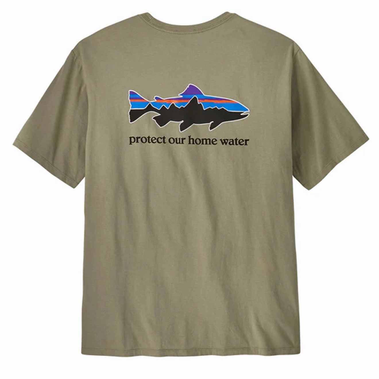 Patagonia Home Water Trout Organic T-Shirt River Rock Green