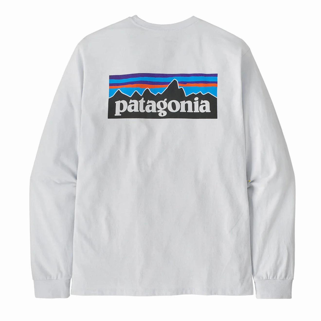 Patagonia L/S P-6 Logo Responsibili-Tee White
