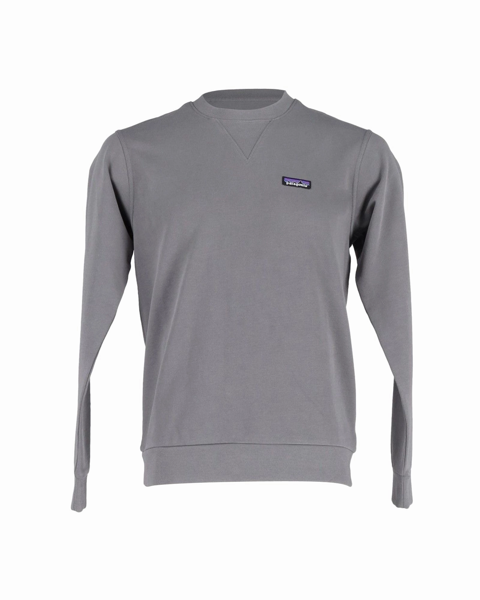 Patagonia Logo Sweatshirt in Grey Cotton chunky knit discount