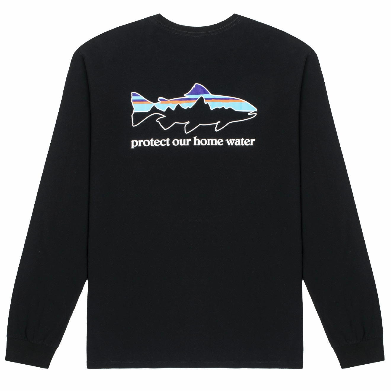Patagonia Long Sleeved Home Water Trout Responsibili-Tee Black