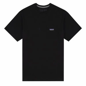 Patagonia P-6 Label Pocket Responsibili-Tee Black henley shirts online
