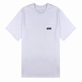 Patagonia P-6 Label Pocket Responsibili-Tee White henley shirts online