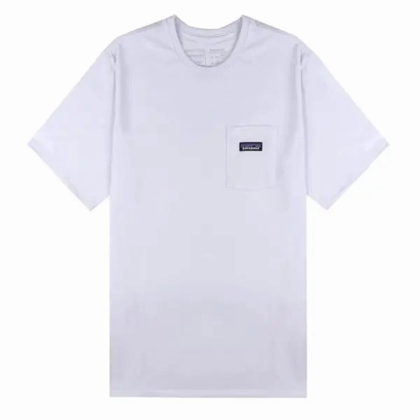 Patagonia P-6 Label Pocket Responsibili-Tee White henley shirts online