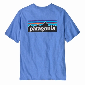 Patagonia P-6 Logo Responsibili-Tee Abundant Blue henley shirts online