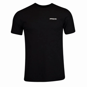 Patagonia P-6 Logo Responsibili Tee Black henley shirts online