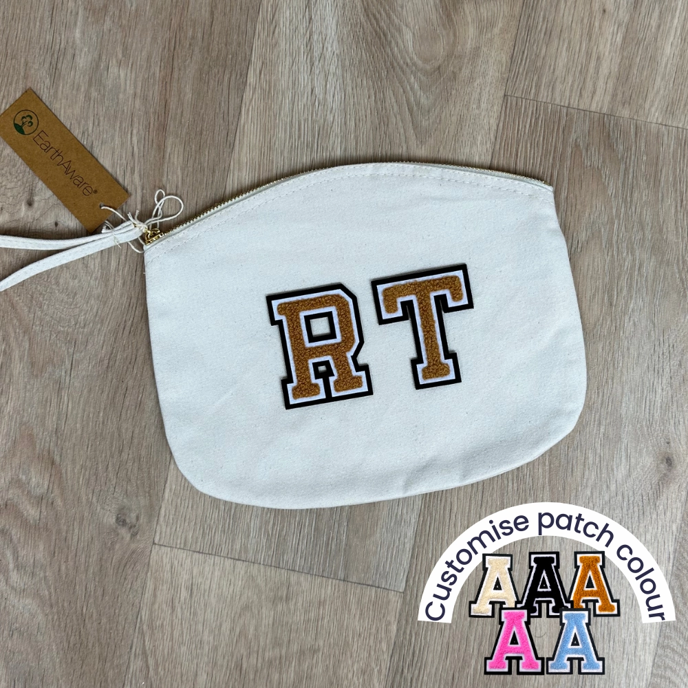 Patch 22 Personalised Accessory Bag- Natural