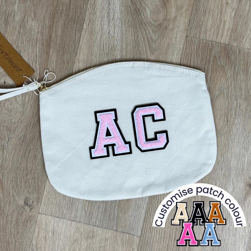 Patch 22 Personalised Accessory Bag- Natural