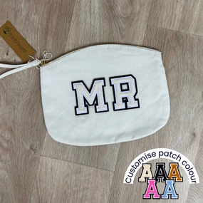 Patch 22 Personalised Accessory Bag- Natural Holiday Collection - holiday outfits clearance