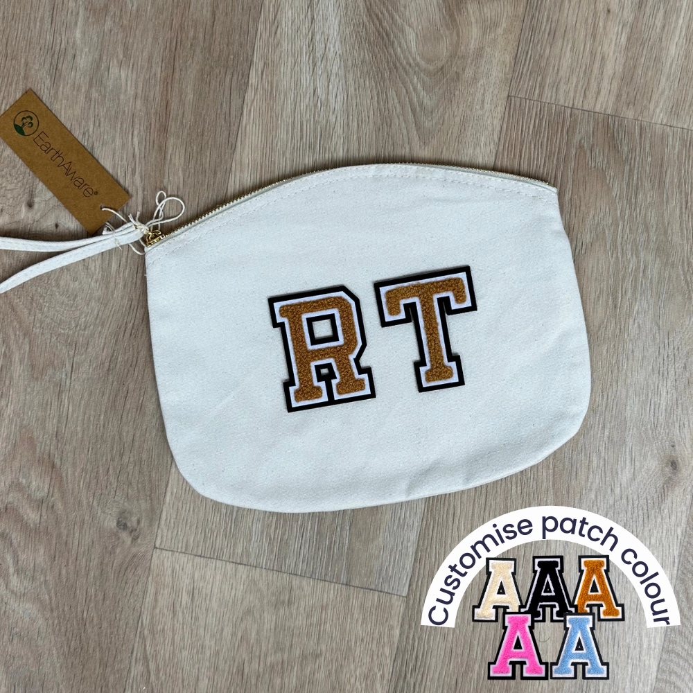 Patch 22 Personalised Accessory Bag- Natural