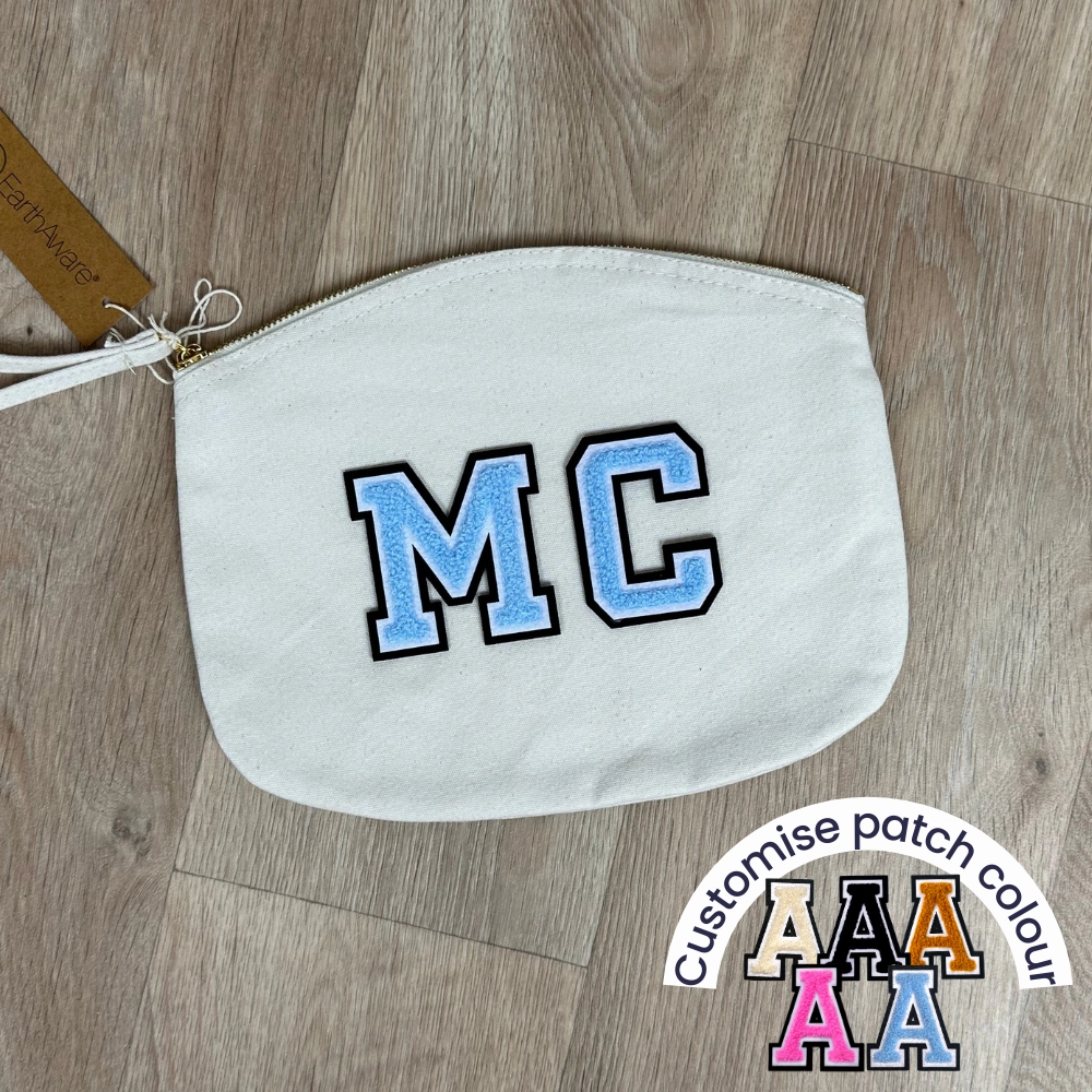 Patch 22 Personalised Accessory Bag- Natural