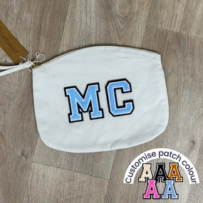 Patch 22 Personalised Accessory Bag- Natural Holiday Collection - holiday outfits clearance