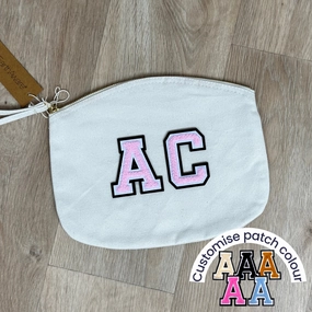 Patch 22 Personalised Accessory Bag- Natural Holiday Collection - holiday outfits clearance