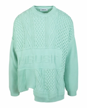 Patchwork Knit Crewneck Sweater turtleneck sweaters sale