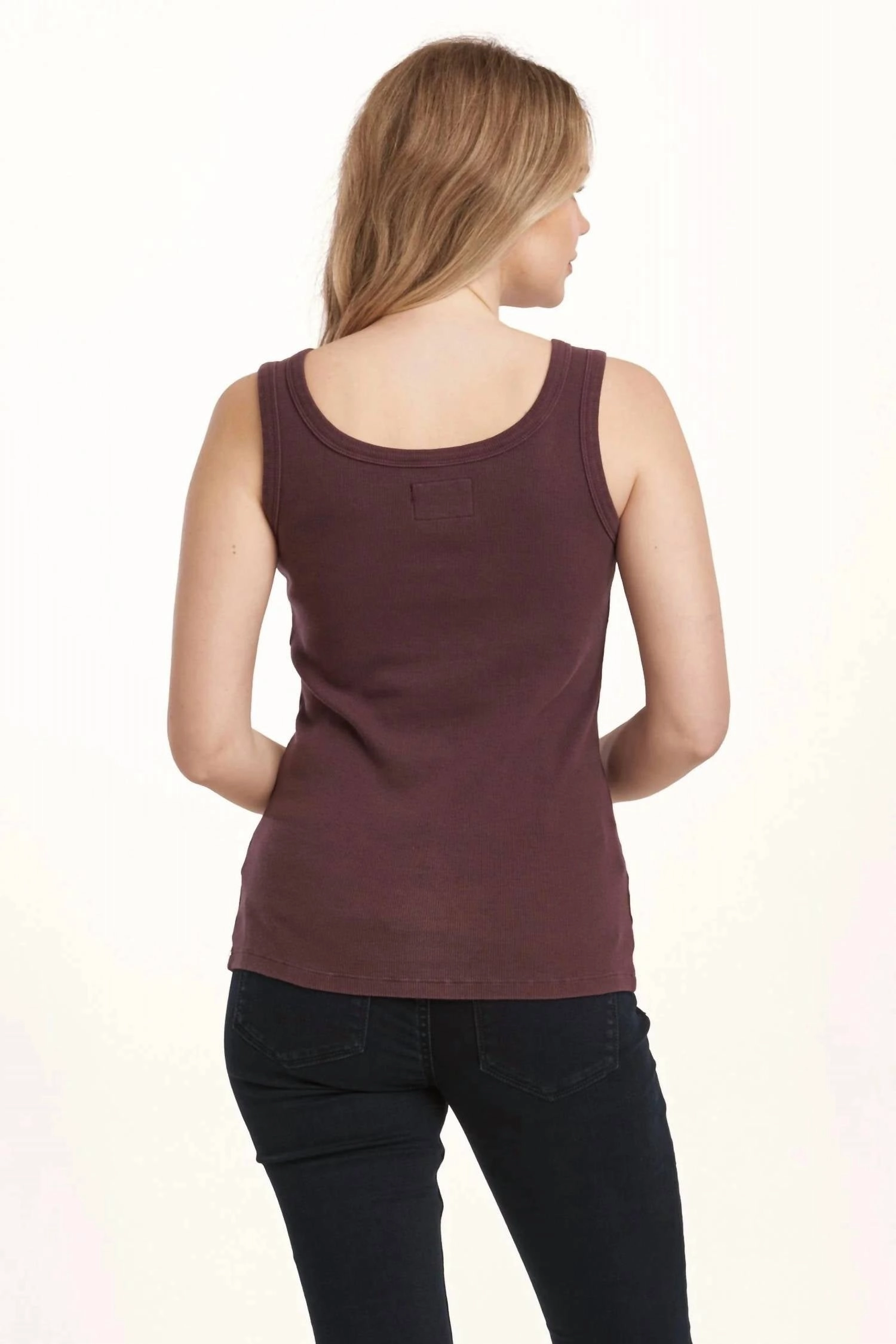 Paula Scoop Neck Tank In Plum