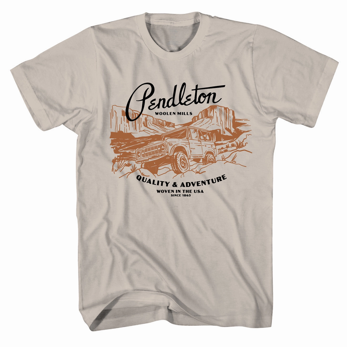 Pendleton Road Trip Graphic Tee Sand / Black henley shirts online