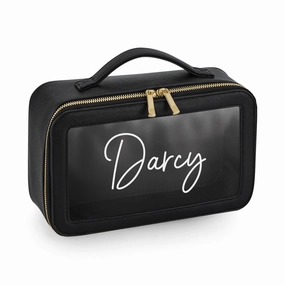 Personalised Clear Window Travel Cosmetic Case Holiday Collection - holiday outfits clearance