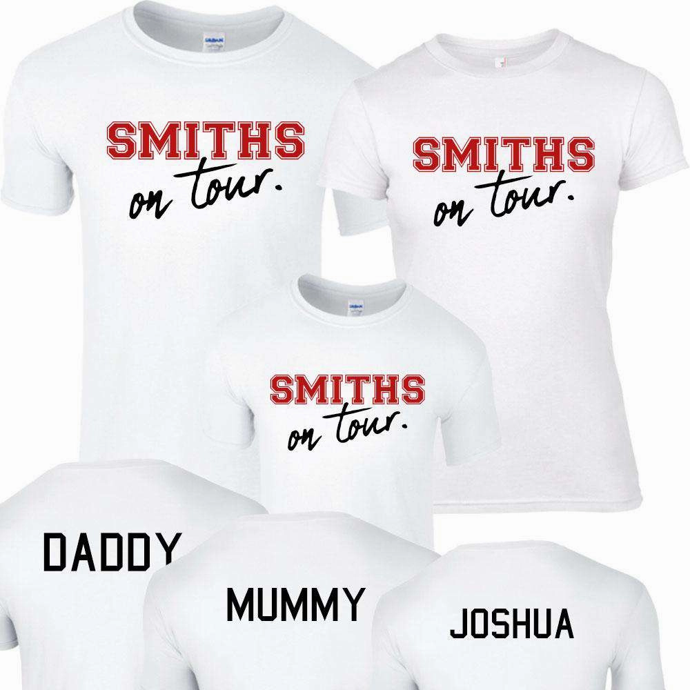 Personalised Family On Tour Tees (MRK X) Holiday Collection - vacation wear sale