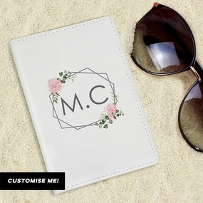Personalised Floral Cream Passport Holder (MRK-iD) Holiday Collection - holiday outfits clearance