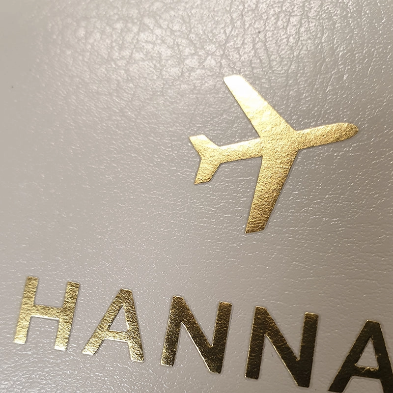 Personalised Gold Name Cream Passport Holder (MRK-iD)