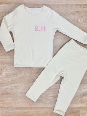 Personalised Initial Embroidered Lounge Set Holiday Collection - holiday outfits clearance