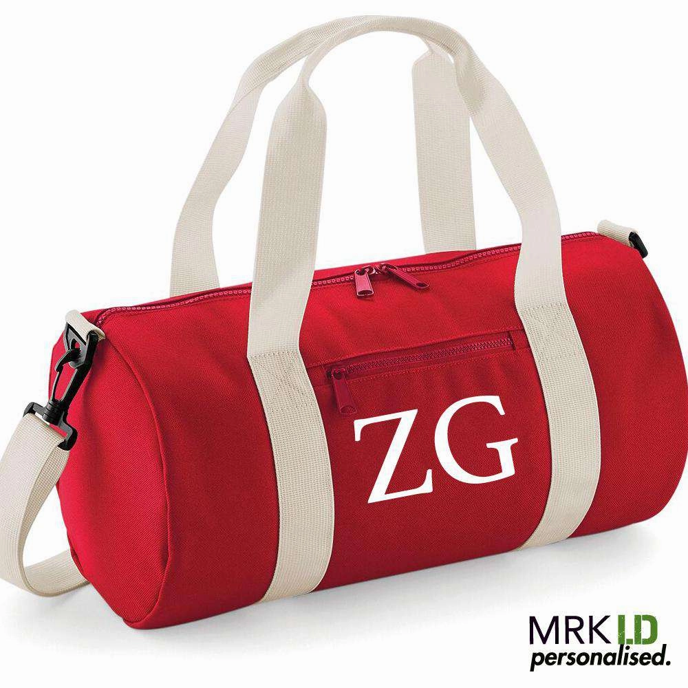 Personalised Initial Mini-Barrel Bag (MRK X)