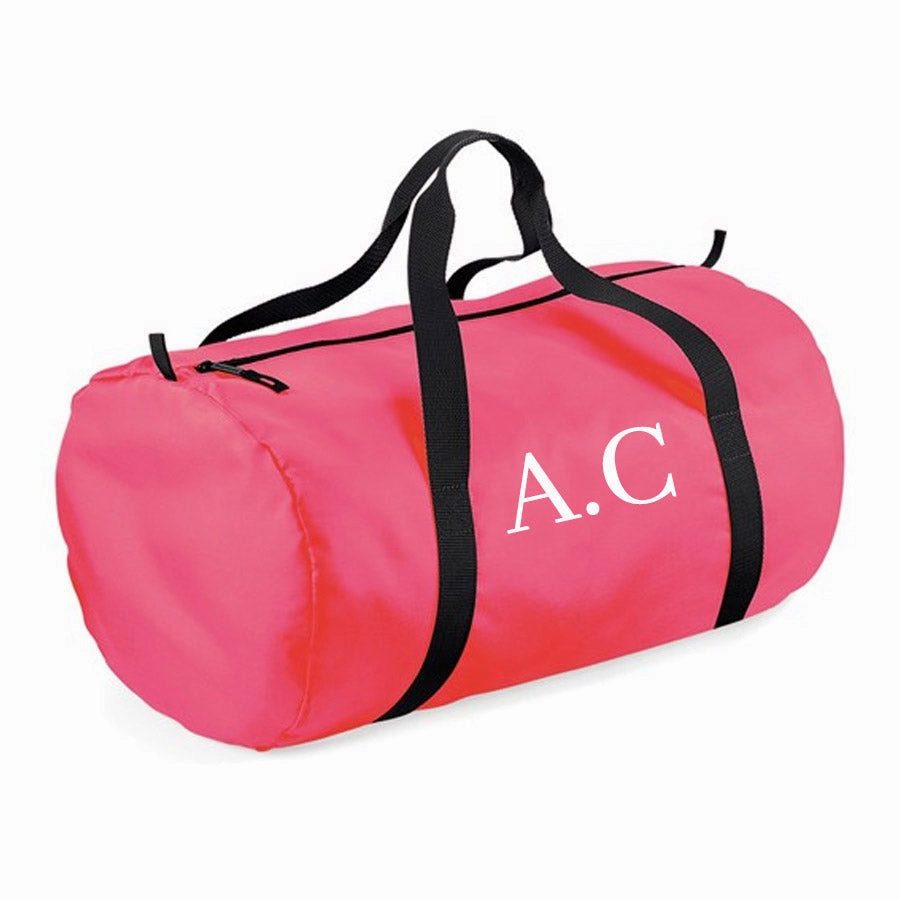 Personalised Initial Packaway Barrel Bag Holiday Collection - holiday outfits clearance