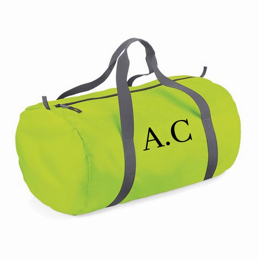 Personalised Initial Packaway Barrel Bag
