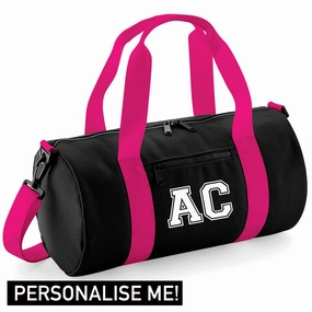 Personalised Initial Varsity Barrel Bag Holiday Collection - holiday outfits clearance