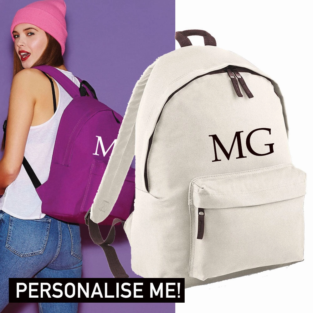Personalised Initial Varsity Regular Backpack (MRK X) Holiday Collection - holiday outfits clearance