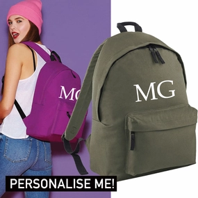 Personalised Initial Varsity Regular Backpack (MRK X) Holiday Collection - holiday outfits clearance