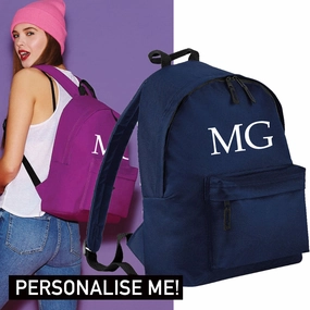 Personalised Initial Varsity Regular Backpack (MRK X) Holiday Collection - holiday outfits clearance