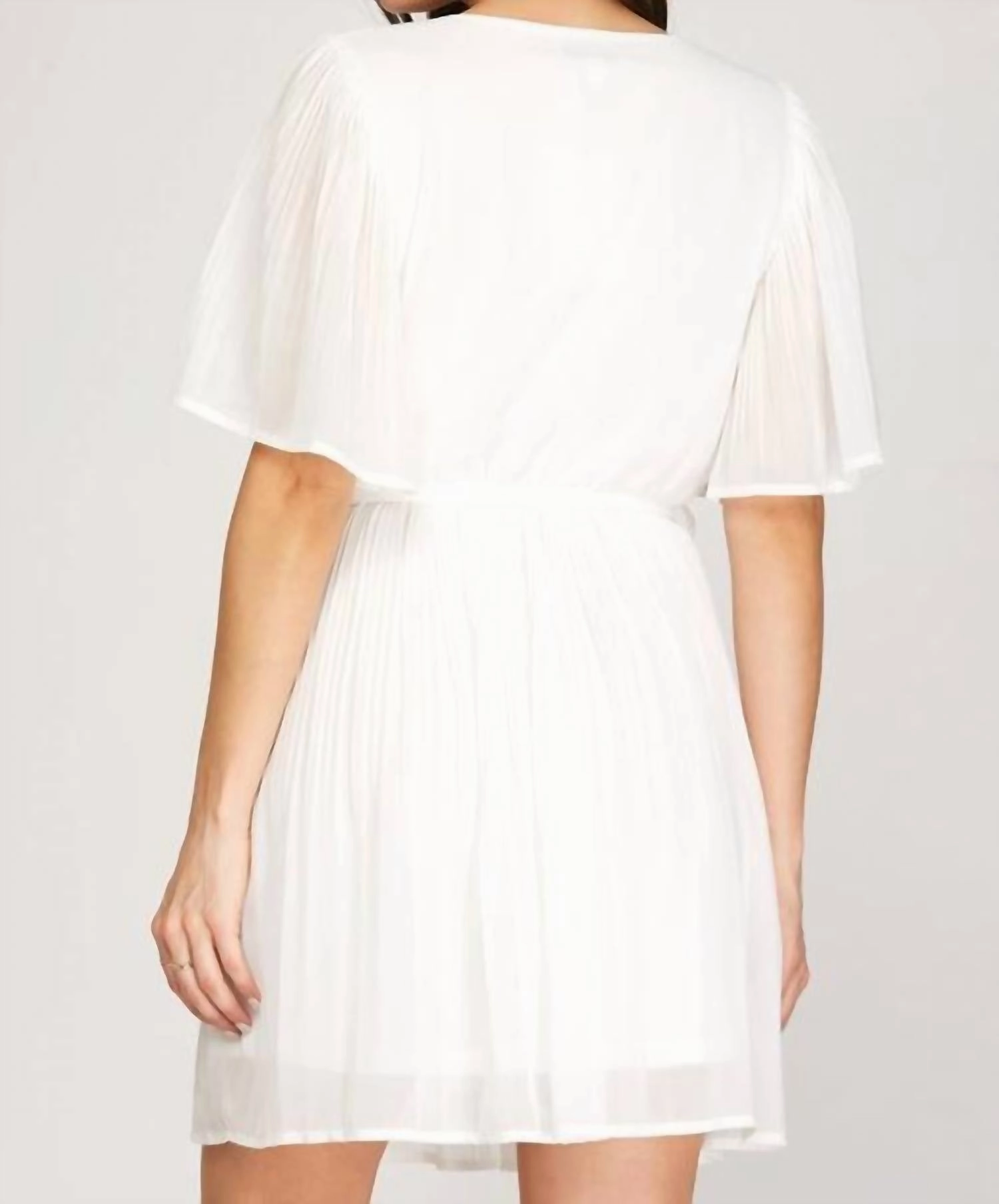 Piece Of Cake Ruffle Dress In White
