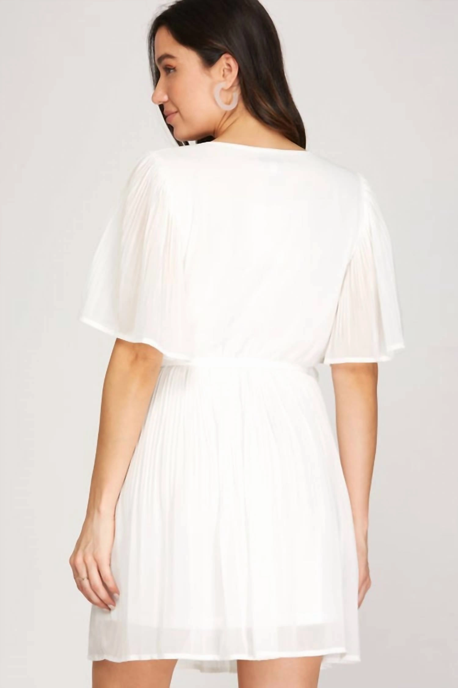 Piece Of Cake Ruffle Dress In White