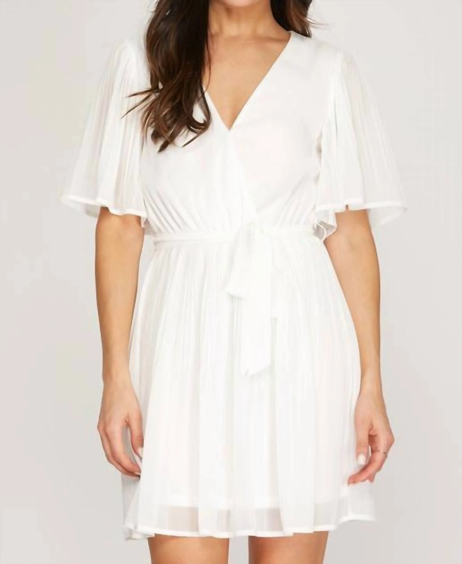 Piece Of Cake Ruffle Dress In White