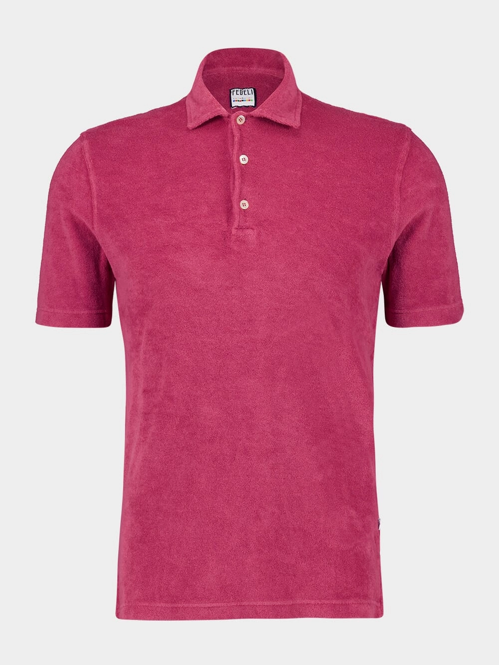 Pink Terry Cotton Polo Shirt Tops Mens - men's t-shirts outlet