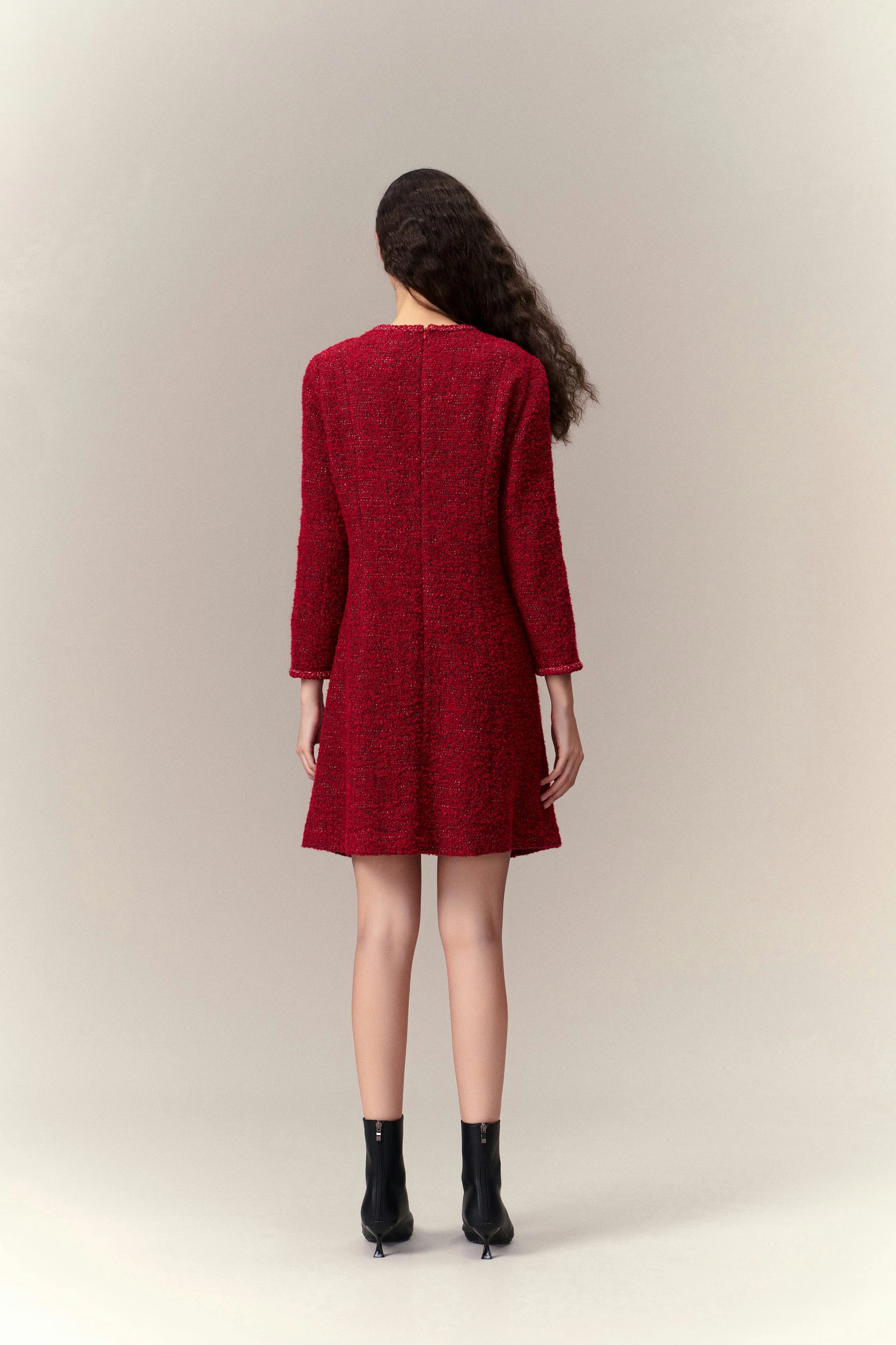 Pleat-detail Patch-pocket Dress