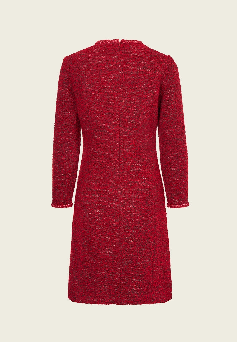 Pleat-detail Patch-pocket Dress