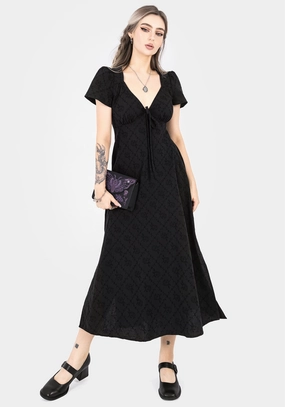 Polgara Floral Jacquard Midaxi Dress Dresses Womens - women's dresses clearance