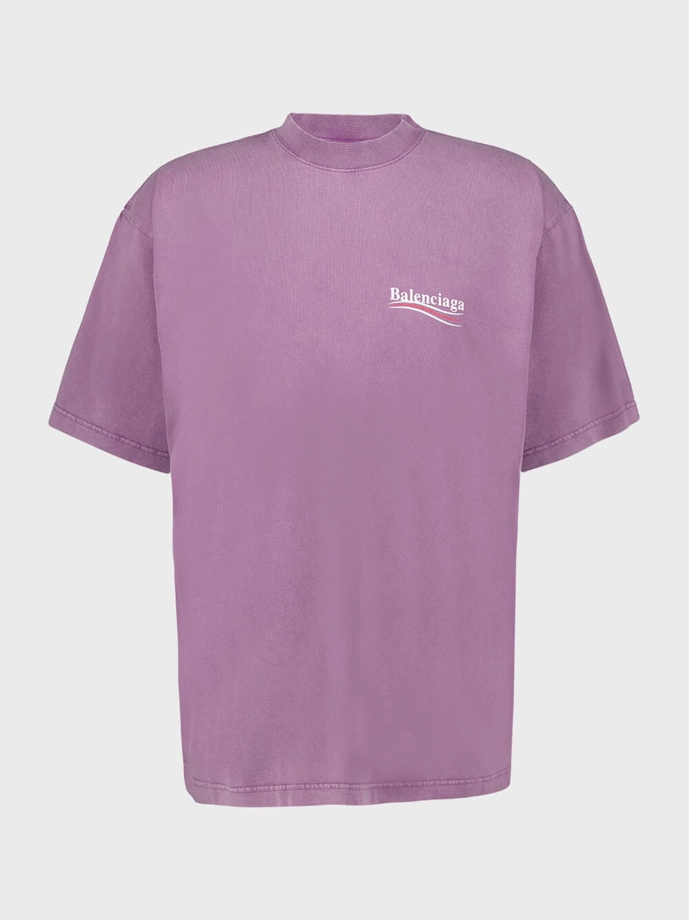 Political Campaign T-Shirt in Faded Purple Tops Mens - flannel shirts