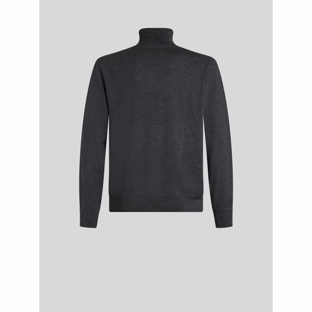 POLO NECK WOOL JUMPER WITH LOGO