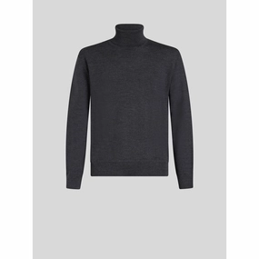 POLO NECK WOOL JUMPER WITH LOGO winter sweaters outlet
