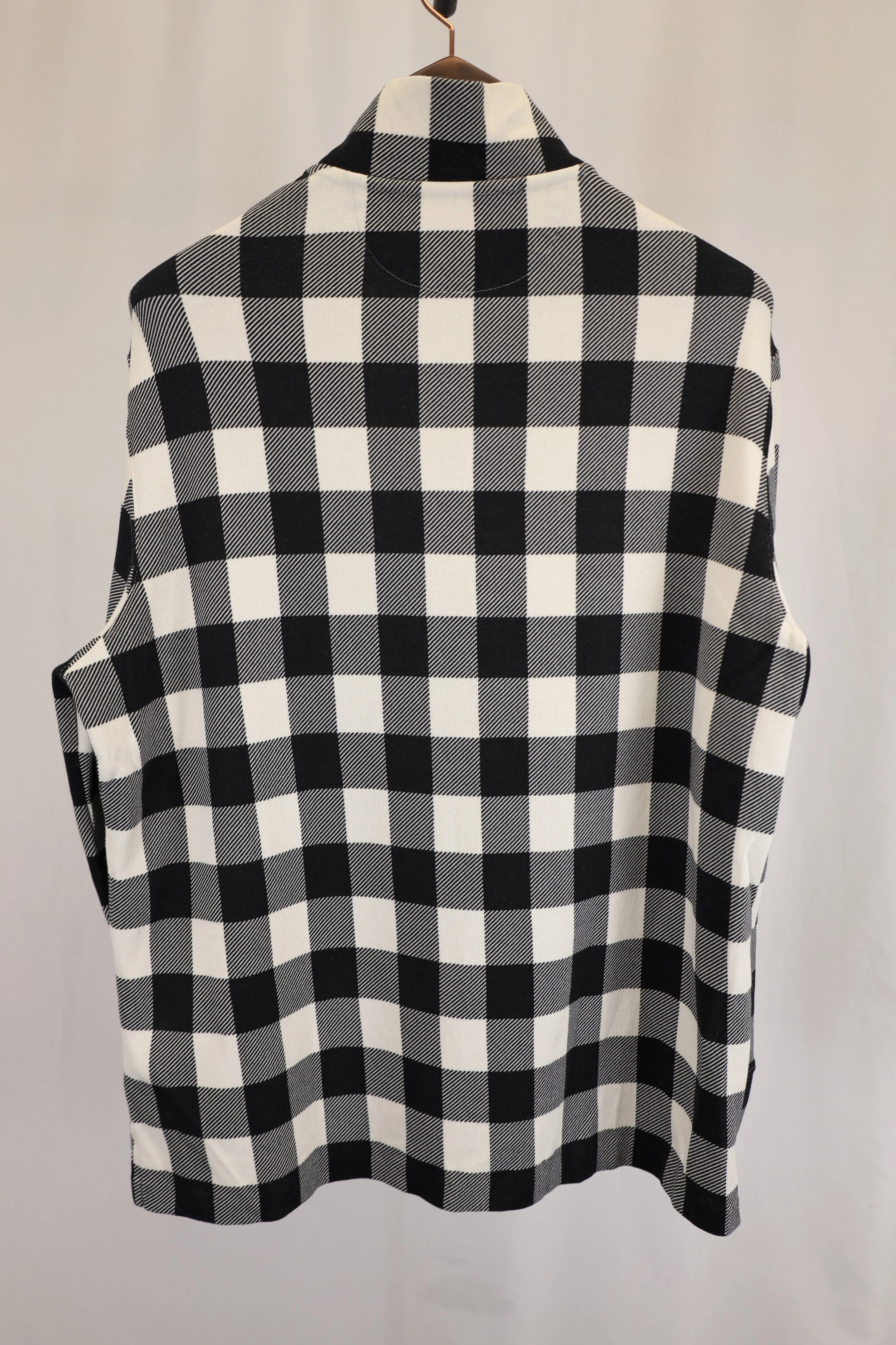Polo Ralph Lauren Checked Double-Knit Quarter-Zip Pullover in Black Cotton