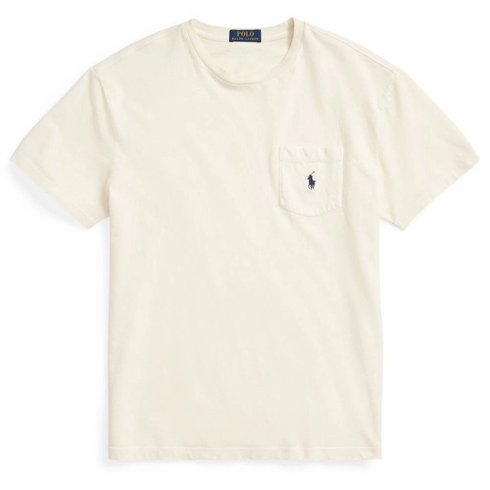 Polo Ralph Lauren Classic Fit Cotton-Linen Pocket T-Shirt Parchment Cream henley shirts online