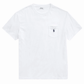 Polo Ralph Lauren Classic Fit Jersey Pocket T-Shirt White henley shirts online