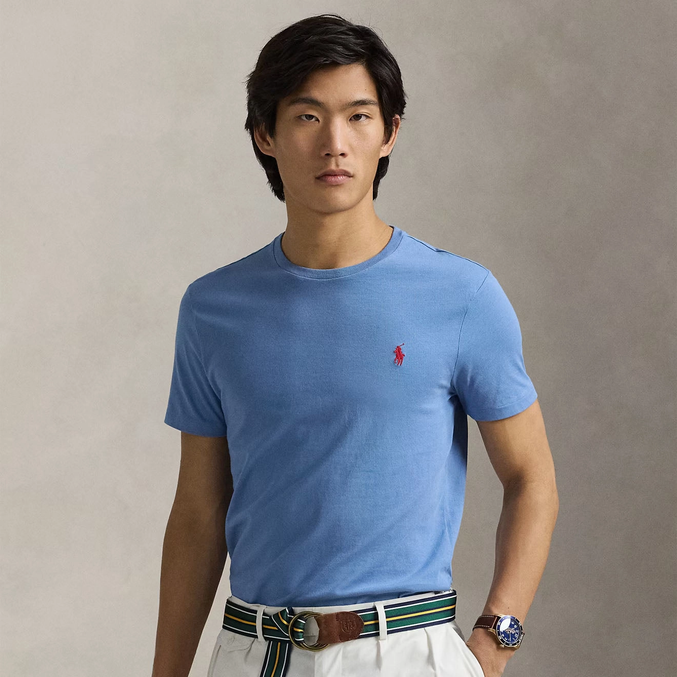 Polo Ralph Lauren Custom Slim Crewneck T-Shirt Campus Blue