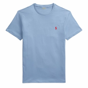 Polo Ralph Lauren Custom Slim Crewneck T-Shirt Campus Blue henley shirts online